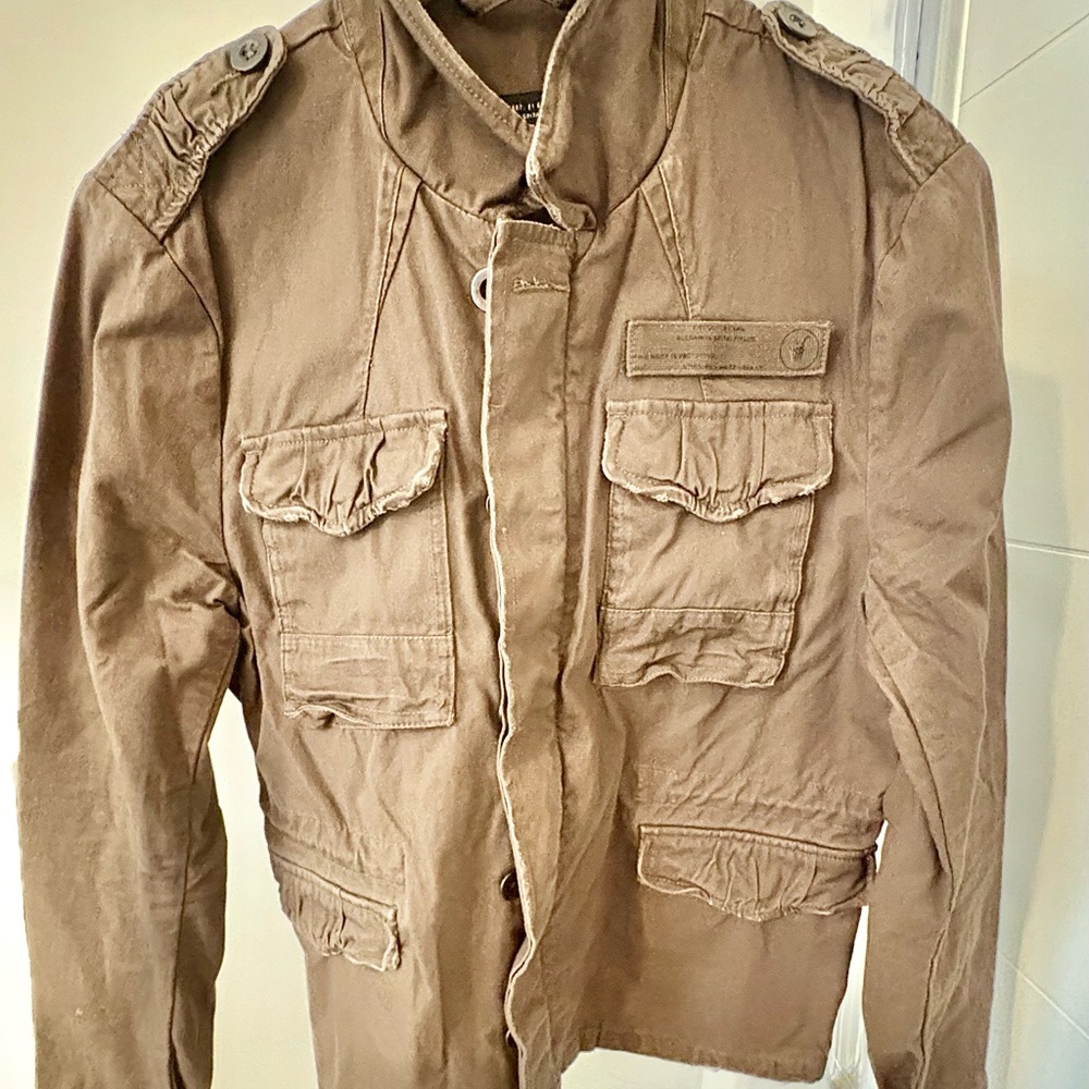 Men's ALL SAINTS Distressed Military Style Jacket sz Large. $80